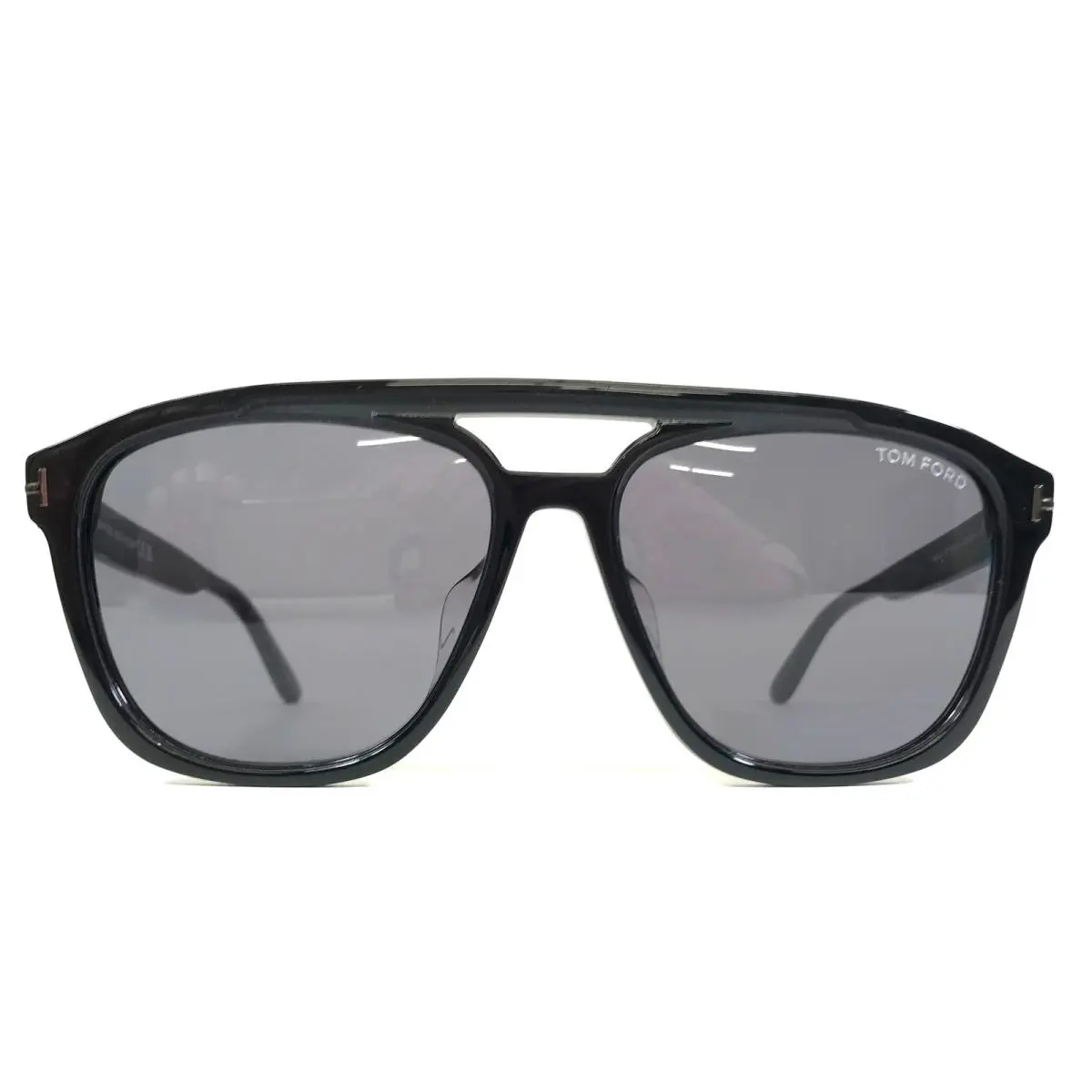 Tom Ford Sunglasses Gerrard TF776-F-N 01A Polished Black Asian Fit w Gray Lenses