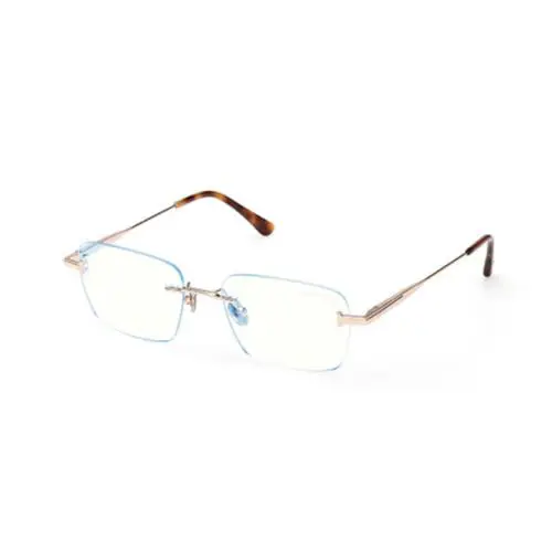 Tom Ford FT6117 B 028 Shiny Rose Gold Rectangular Men`s Eyeglasses