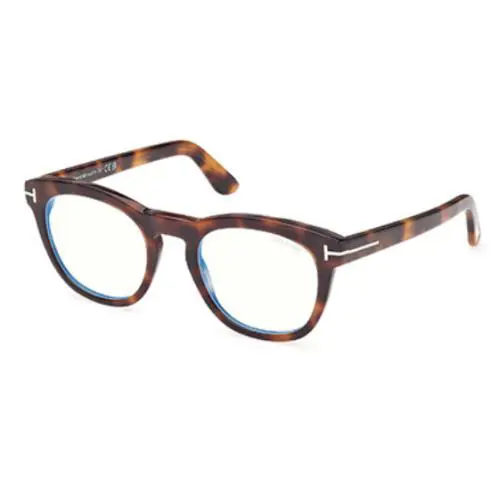 Tom Ford FT6081 B 053 Blonde Havana Round Men`s Eyeglasses