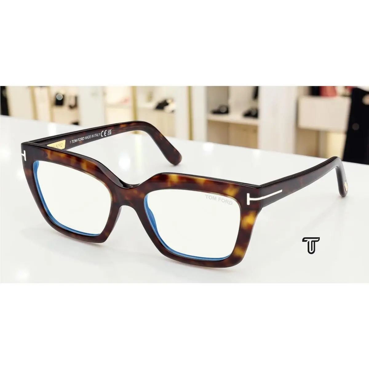 Tom Ford FT6093 B 052 BB Dark Havana 53 mm Women`s Eyeglasses