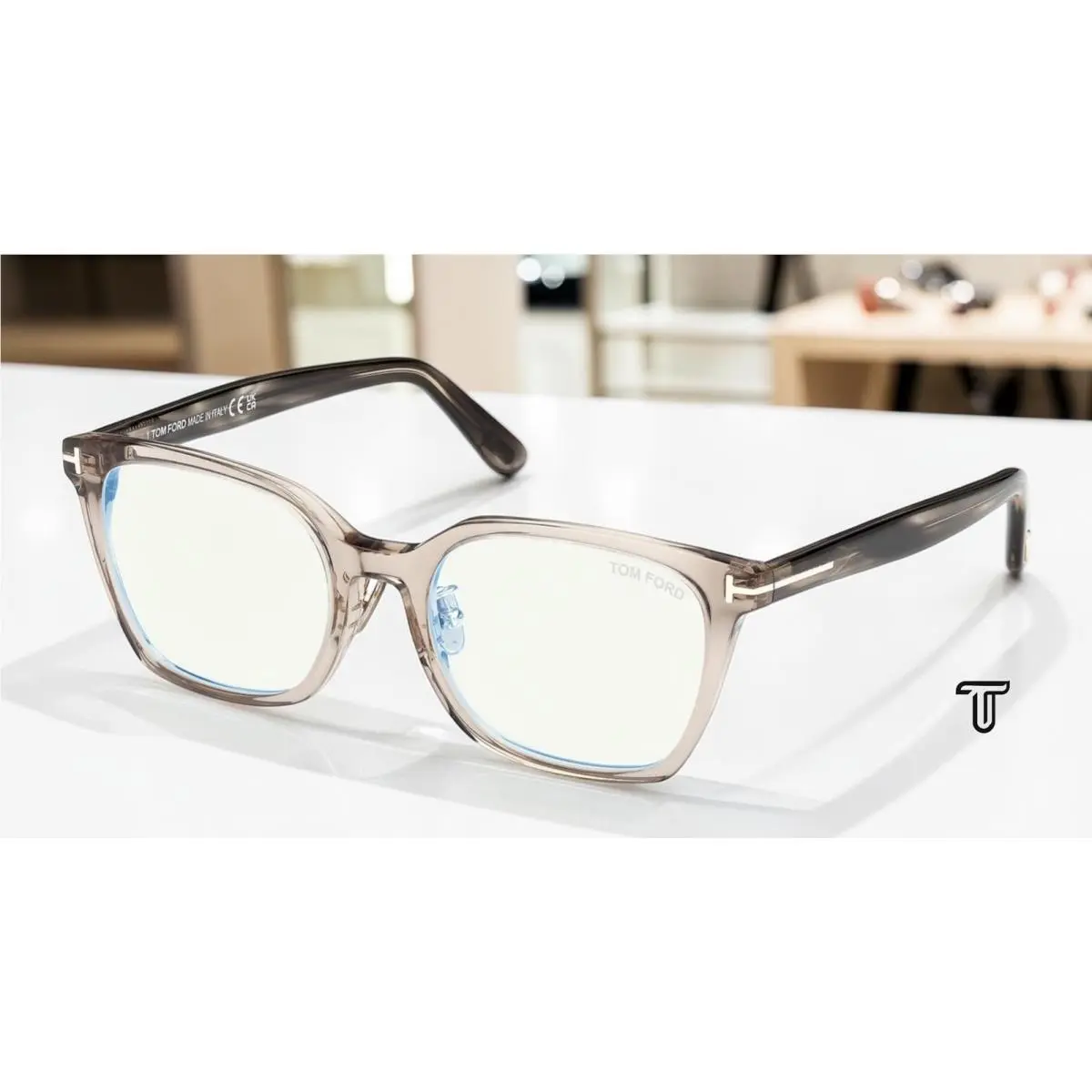 Tom Ford FT6103 D B 045 BB Shiny Light Brown 53 mm Women`s Eyeglasses