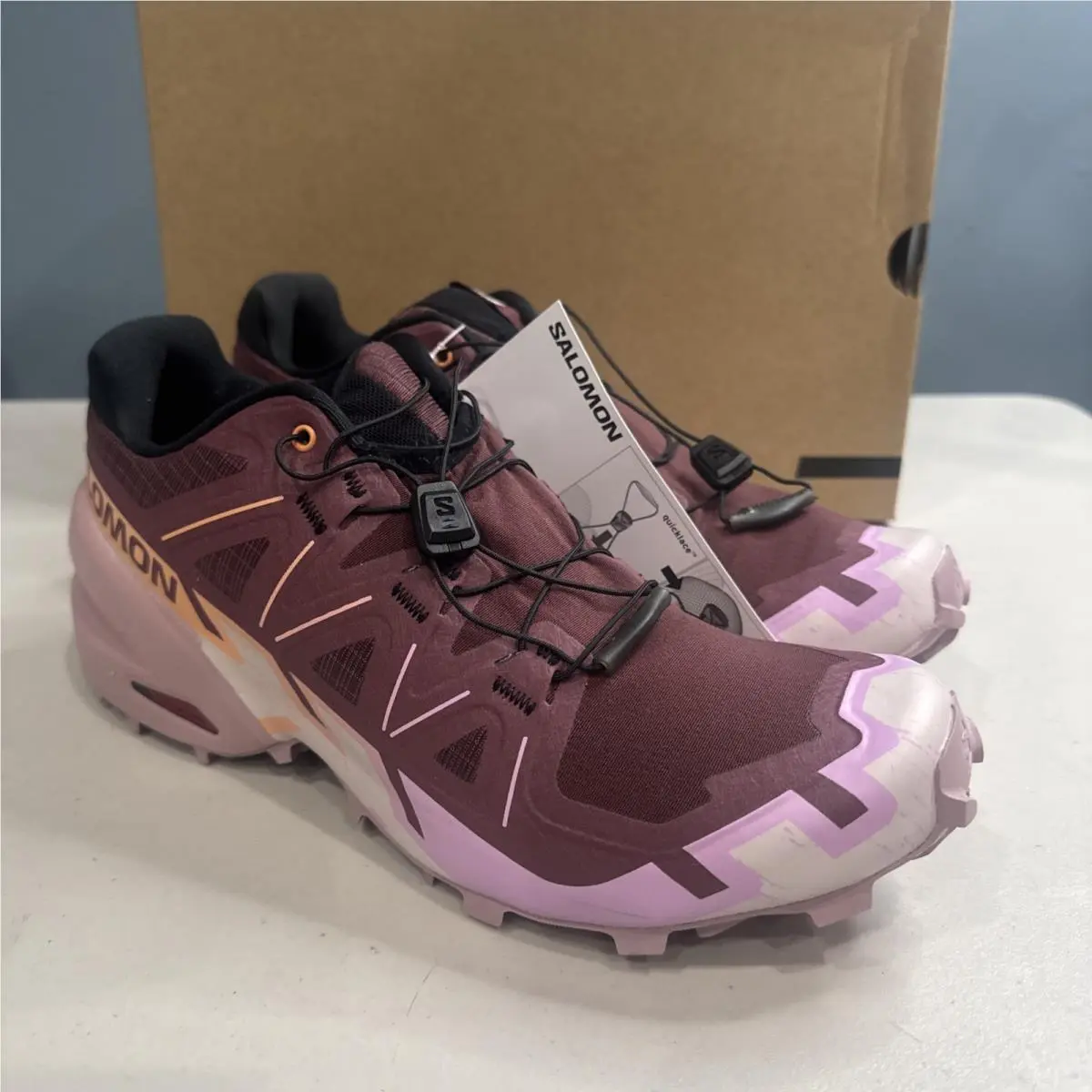 Salomon Speedcross 6 W Womens 10 Catawba Grape/papaya/mauve Running Shoes