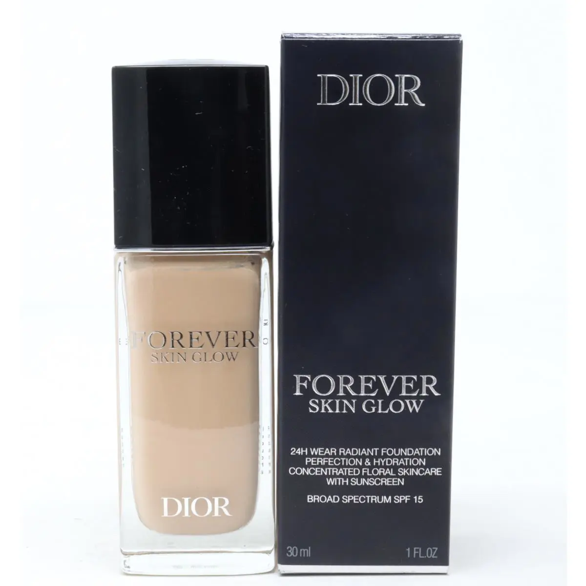 Forever Skin Glow Hydrating Foundation 1.0oz/30ml 1CR Cool Rosy/Glow SPF 15 by Dior