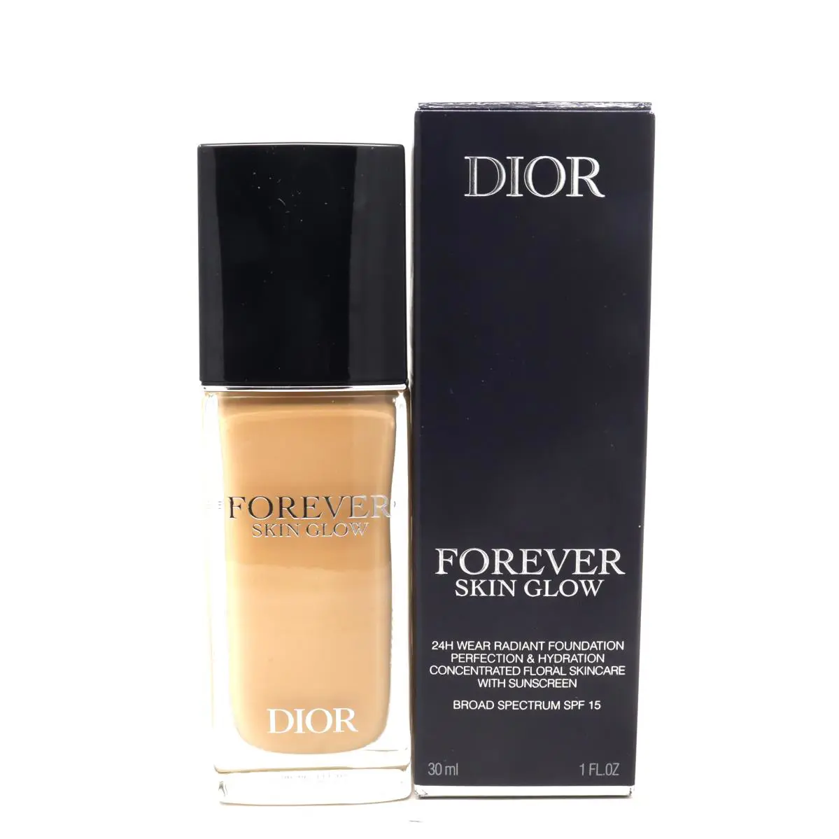 Forever Skin Glow Hydrating Foundation 1.0oz/30ml 3W Warm/Glow SPF 15 by Dior