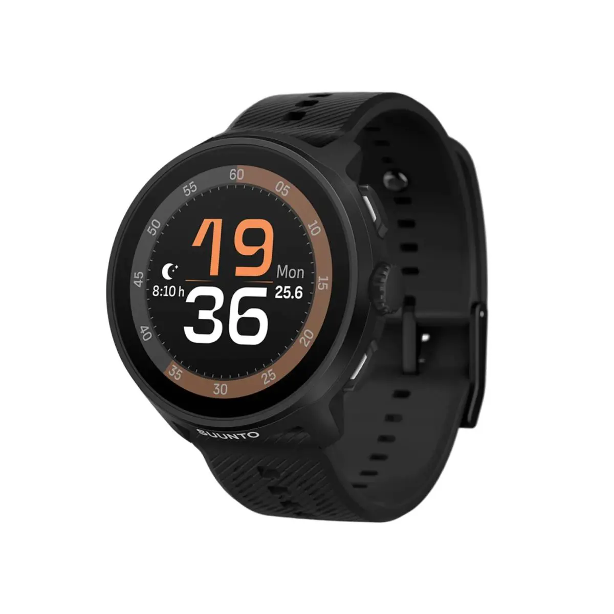 Run All Black Rechargeable Quartz Smart Watch Unisex Health SS051272000 by Suunto