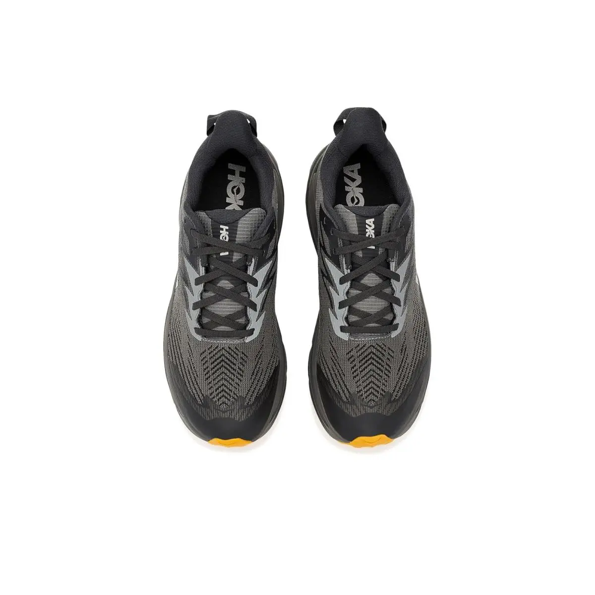 Hoka shoes - Asphalt Grey/Varsity Yellow 7