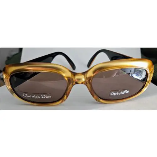 Vintage 1990 Christian Dior 2006 Gold Canage Optyl Women`s Sunglasses
