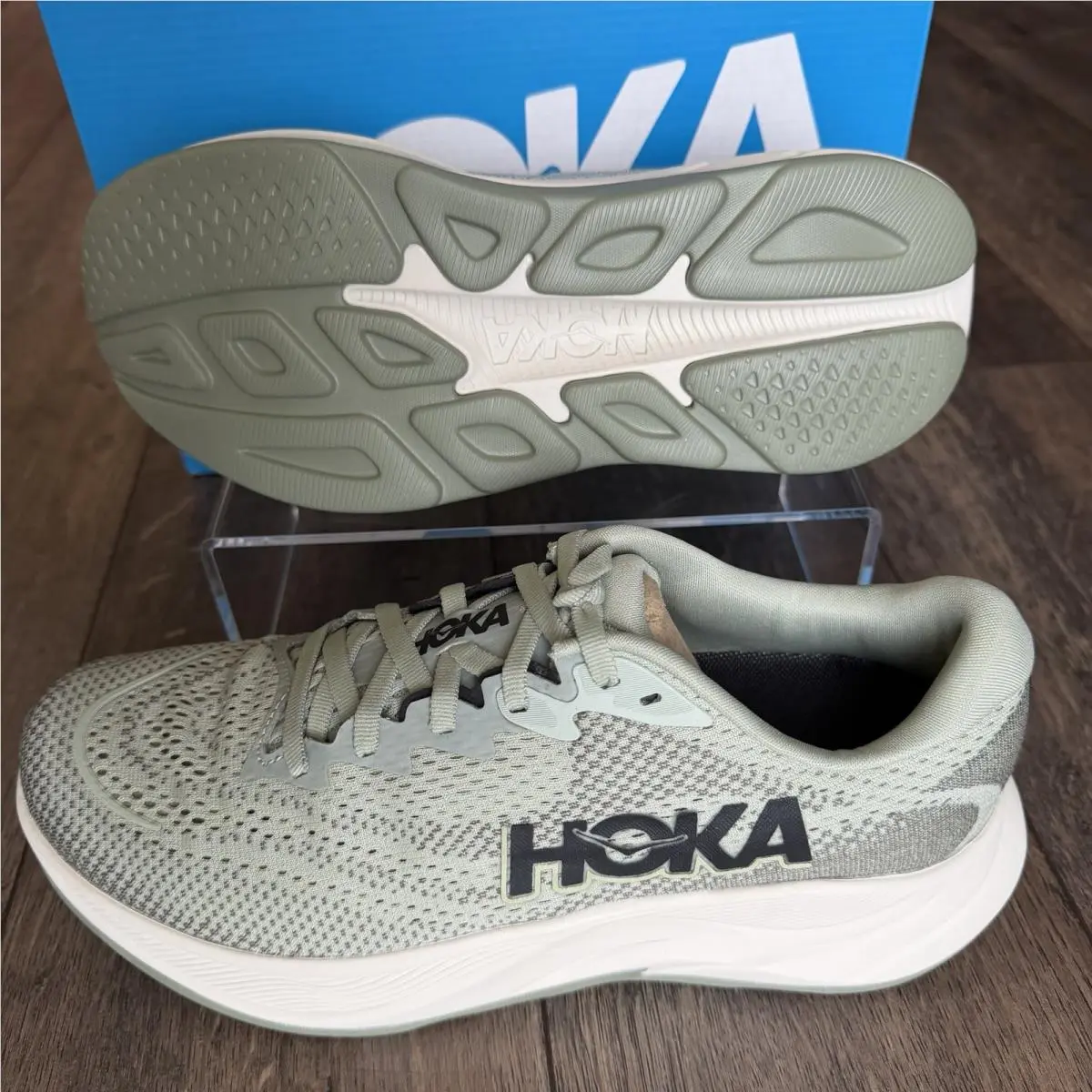Hoka One One M Rincon 4 Running Shoes Men’s 7.5D Green 1155130/FLY