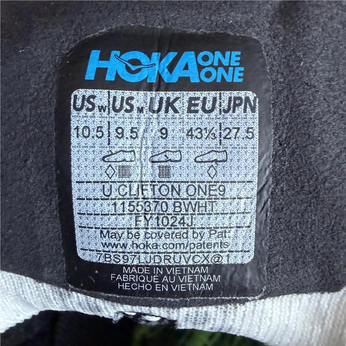 Hoka shoes - Hoka One One HOKA Clifton One9 - 1155370-BWHT - Black/White/Cyber Green (UPC: 0197634736433) 2