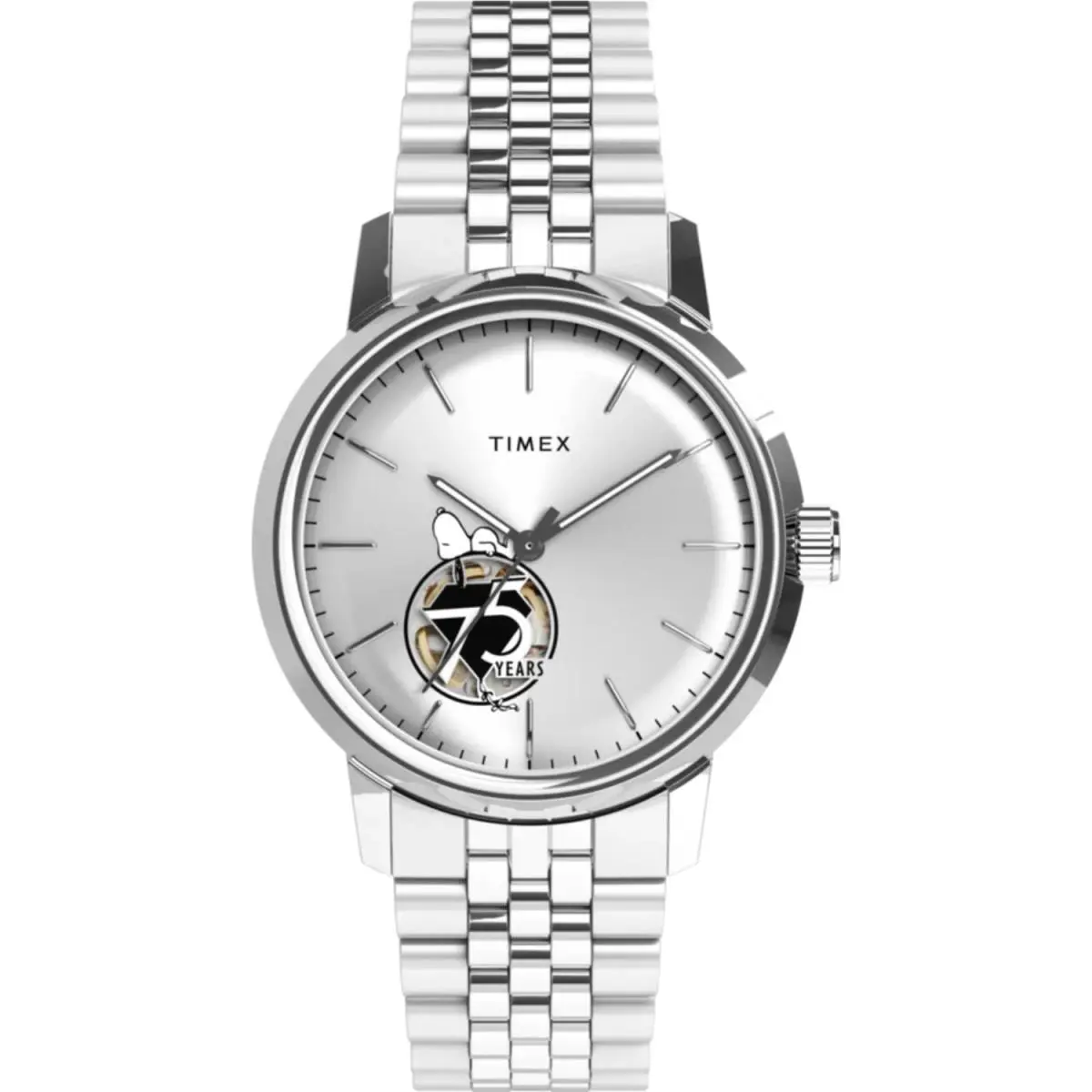 Timex Marlin x Peanuts 75th Anniversary TW2Y45000 Men`s Silver Automatic Watch