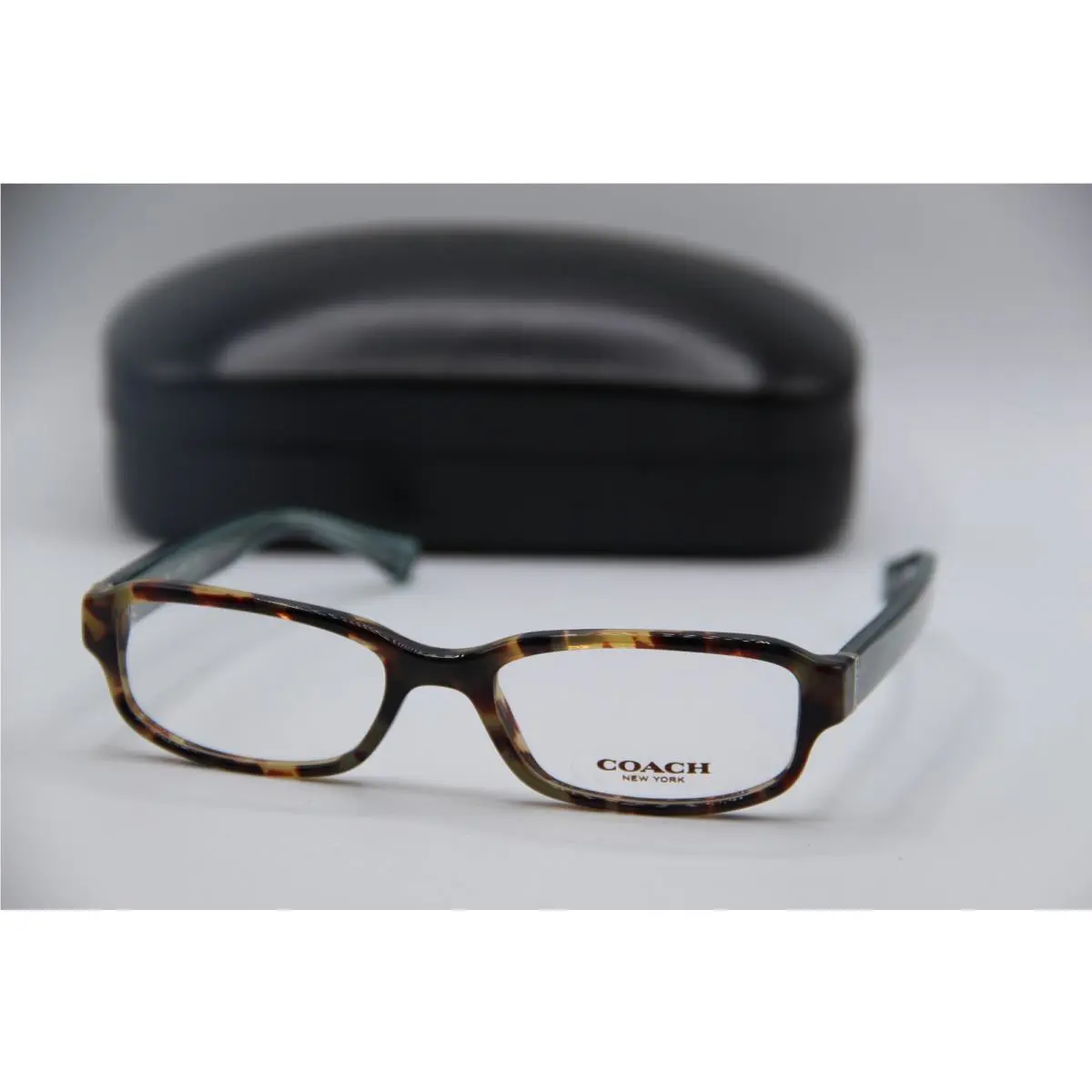 Coach HC 6083 5357 Havana Clear Teal Frames Eyeglasses 50-17 K1