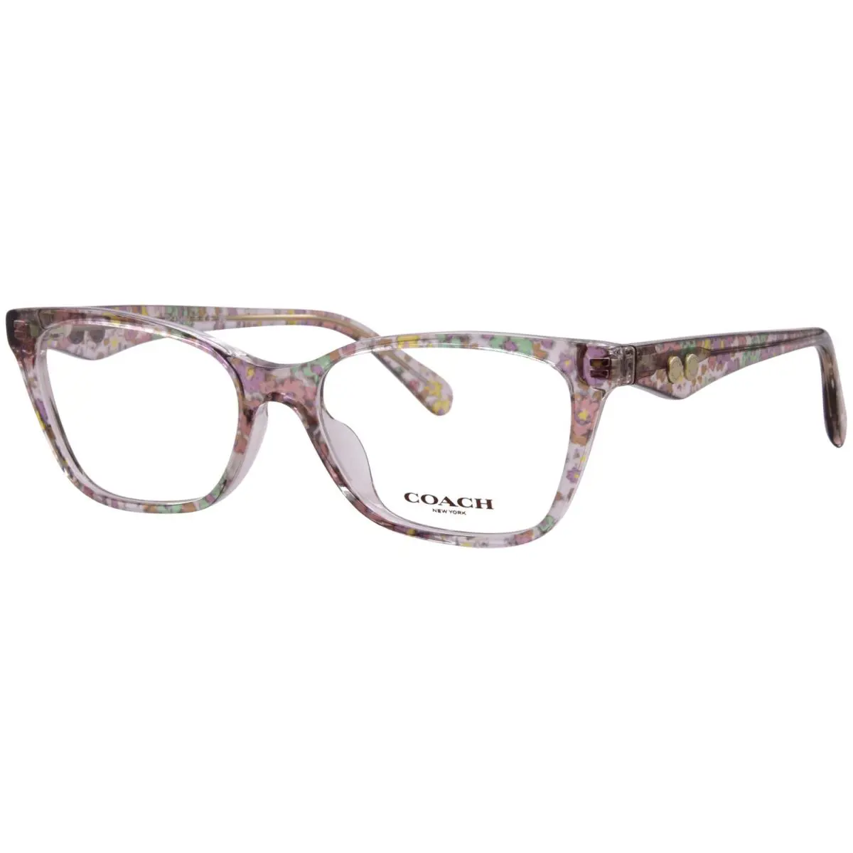 Coach HC6248U 5894 Eyeglasses Women`s Transparent Floral Field Full Rim 52mm