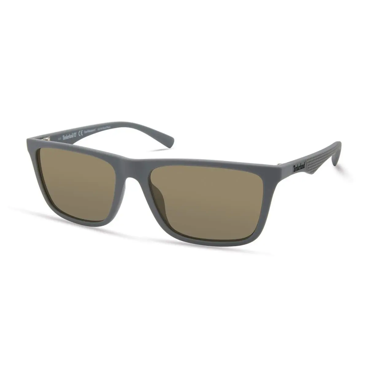 Men`s TBA9264 Polarized Rectangular Sunglasses 56mm Matte Grey by Timberland