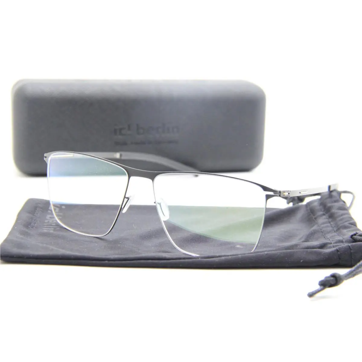 IC Berlin Joran Black Gold Frames Eyeglasses W/case 53-14