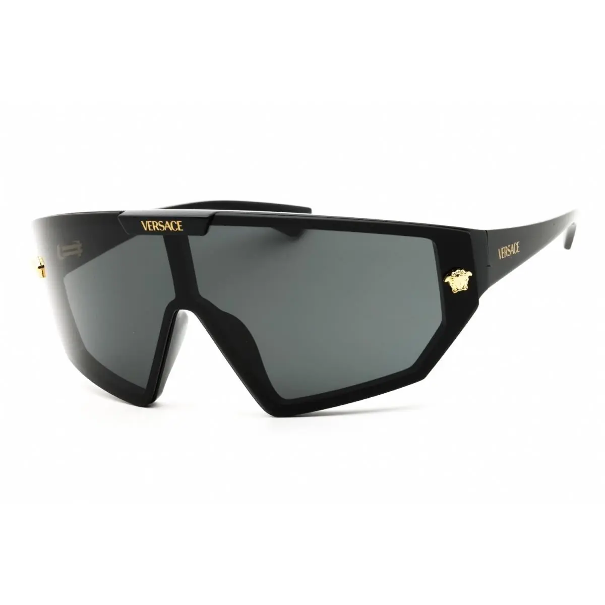 VE4461 GB1/87 Shield Shiny Black/gray 147 mm Men`s Sunglasses Frame by Versace