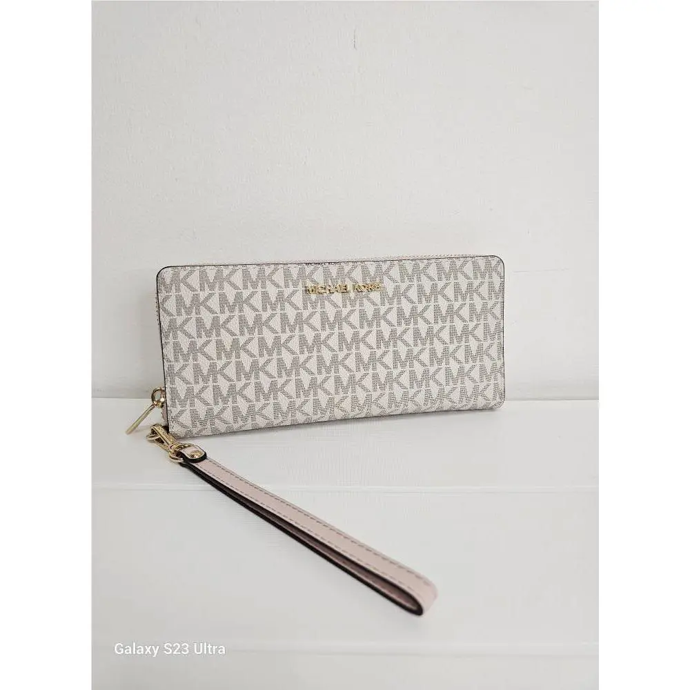 Michael Kors Jet Set Travel Large Travel Logo Continental Wristlet Wallet