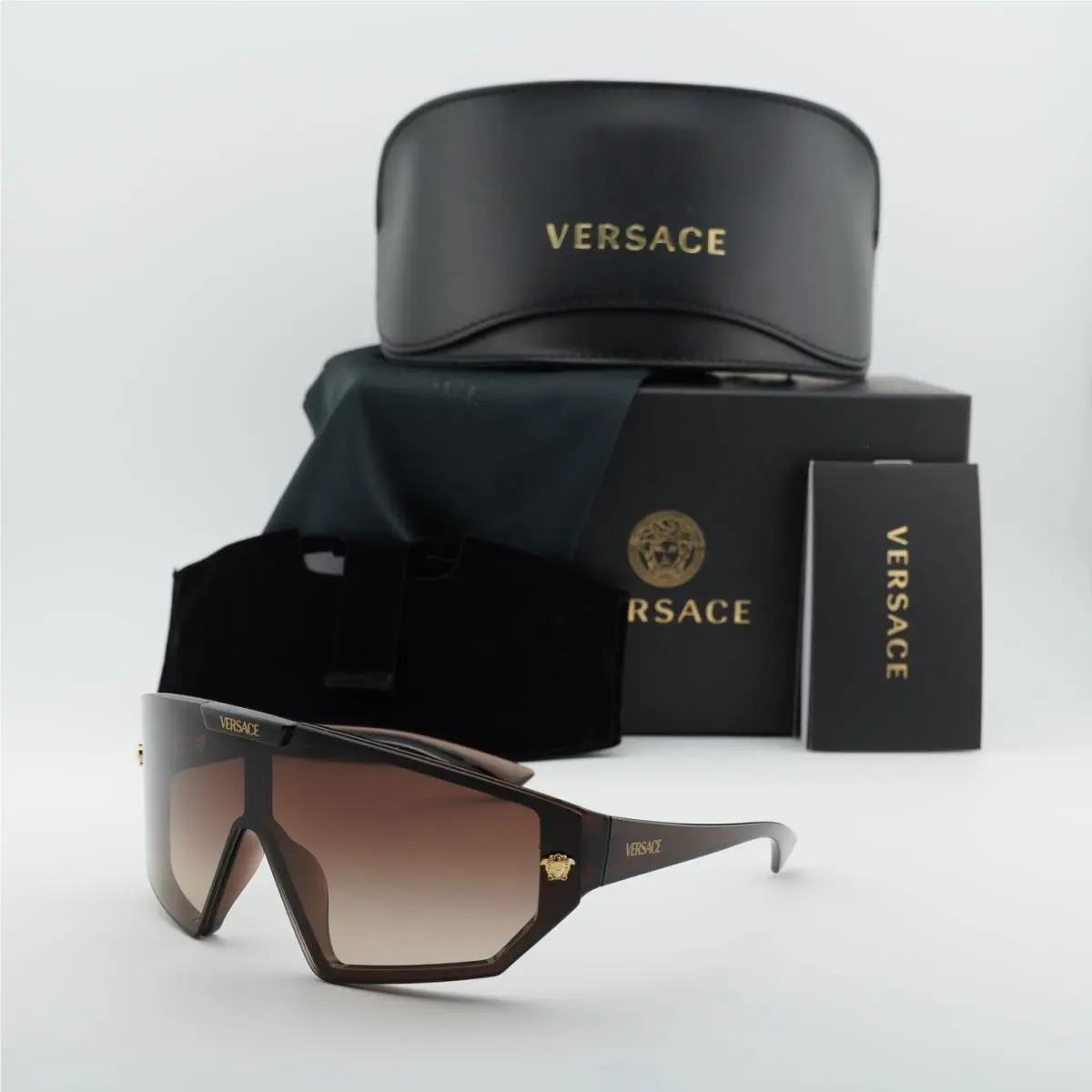 Versace VE4461 533213 Transparent Brown/brown Gradient with Grey Clip-on