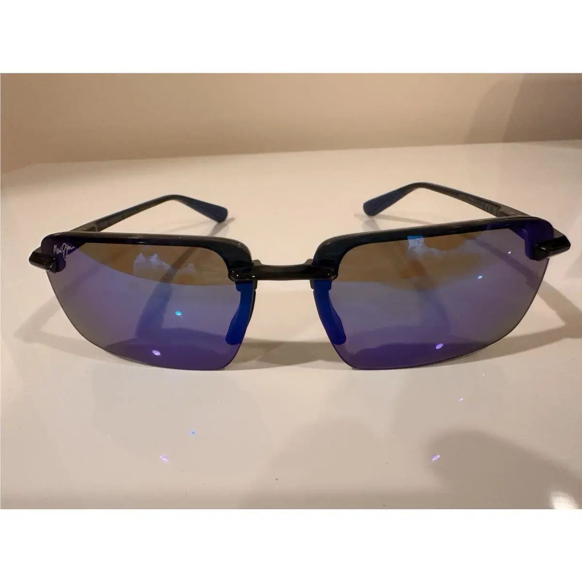 Maui Jim Laulima Blue Hawaii/shiny Gray Sunglasses B626-14 Made In Japan