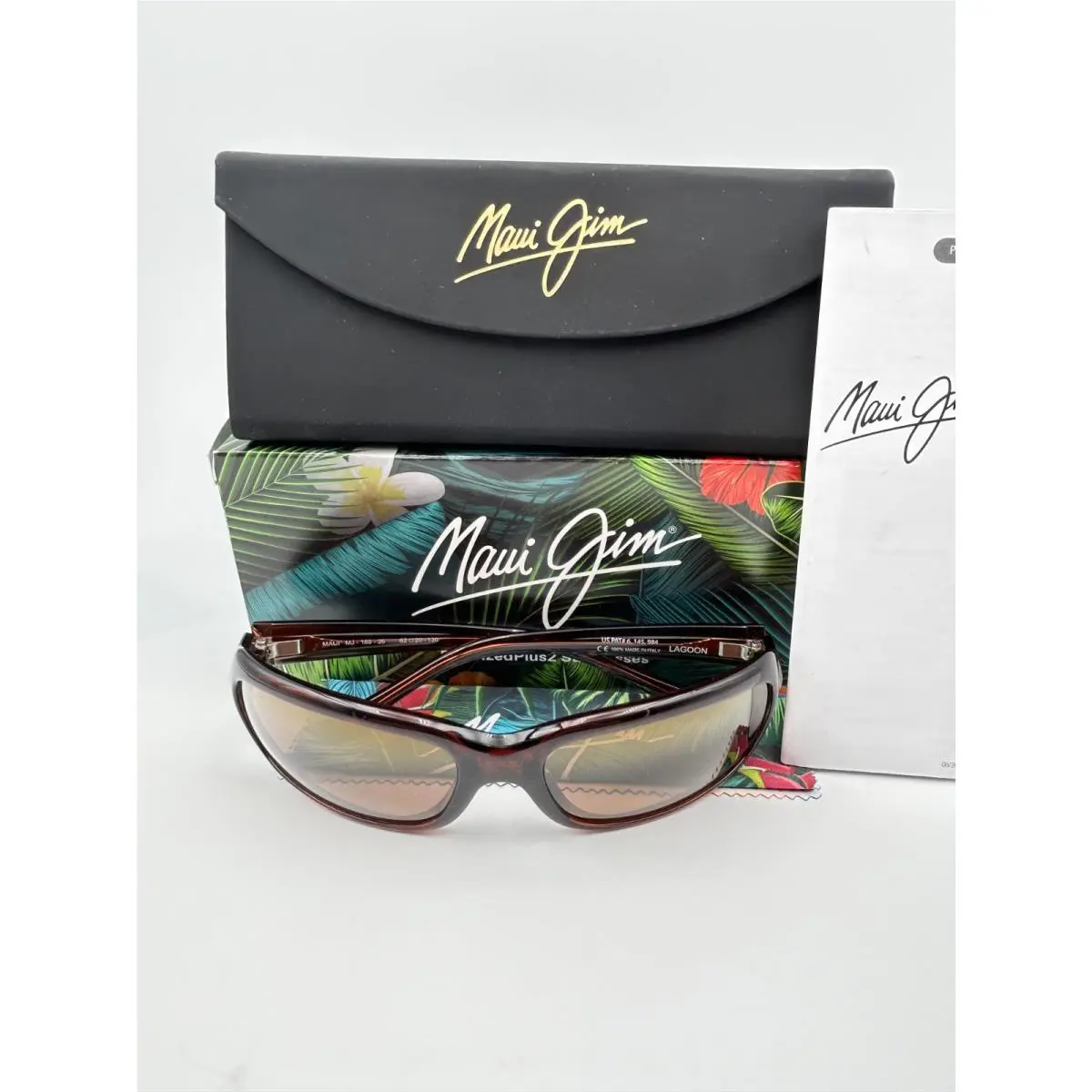 Maui Jim Polarized Sunglasses MJ 189 26 Lagoon Rootbeer Brown Hcl Bronze Rare