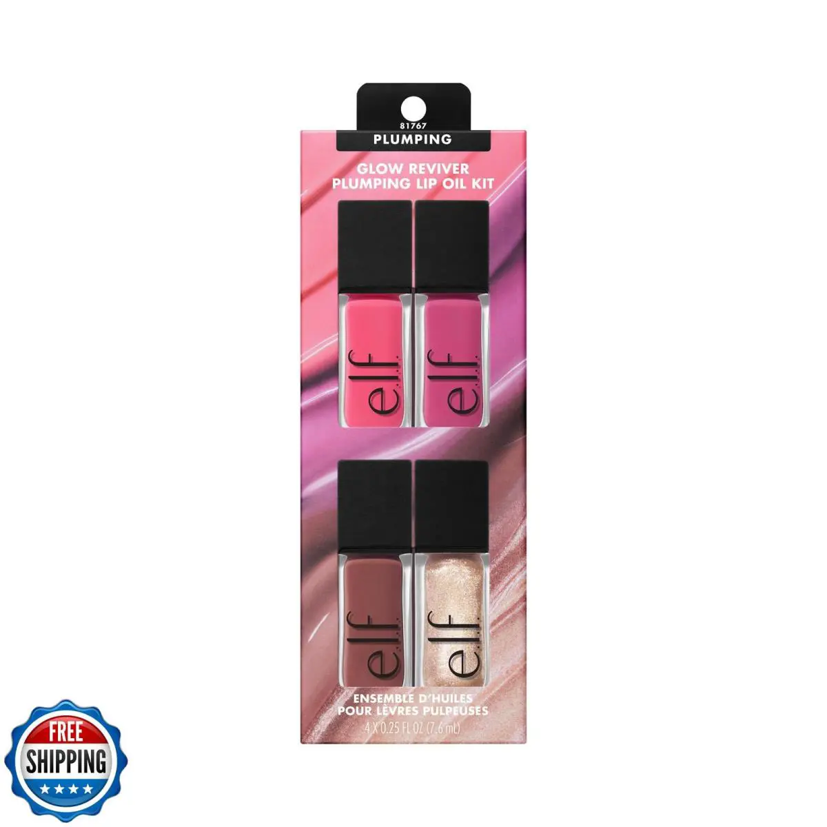 E.l.f. Glow Reviver Plumping Lip Oil Kit Nourishing Tinted Lip Oils For A Hi by e.l.f. Cosmetics