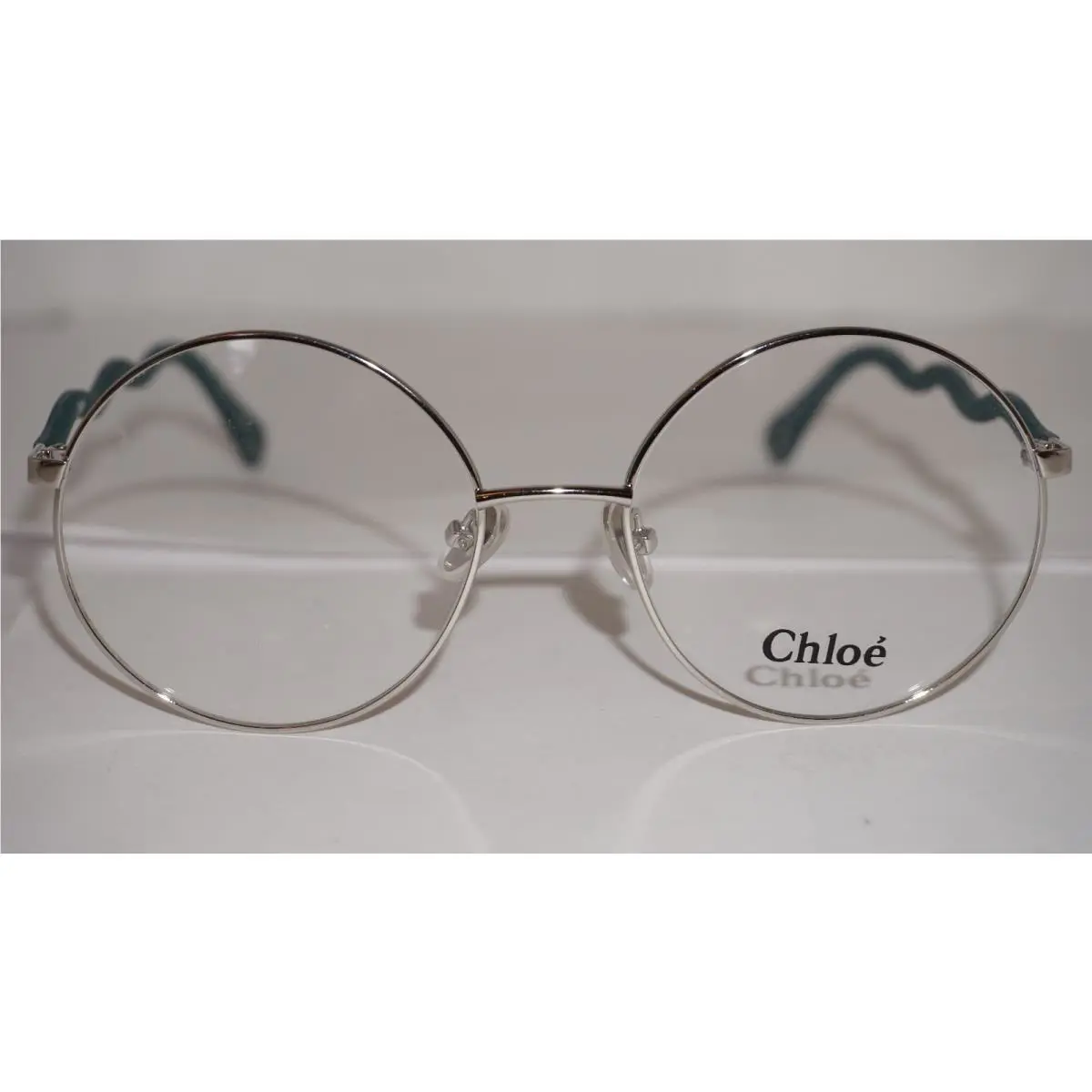 Chloe Eyeglasses Round Silver Green CH0057O 004 53 18 140