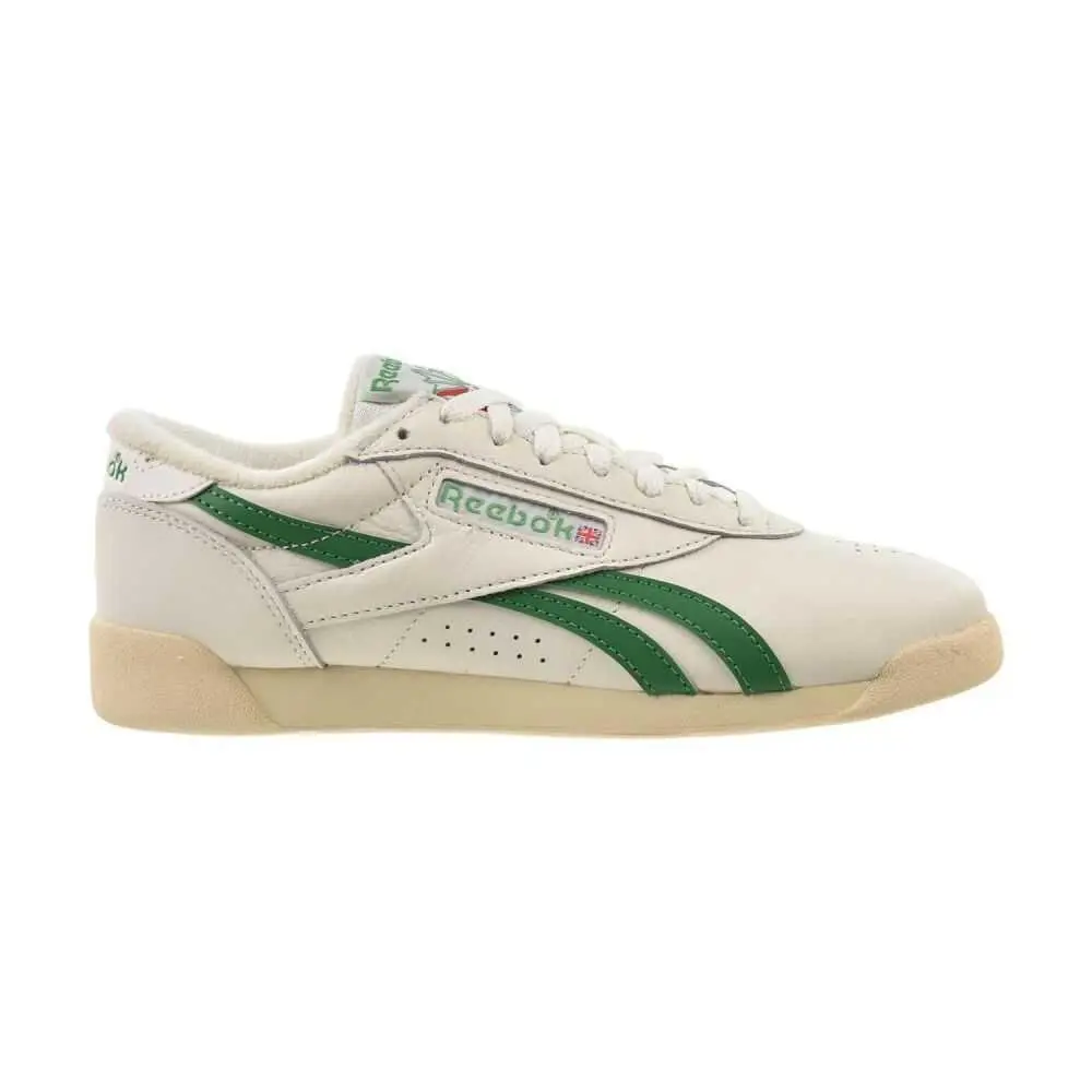 Reebok Freestyle Low Women`s Shoes Chalk/green/white 100256054 - Chalk/Green/White