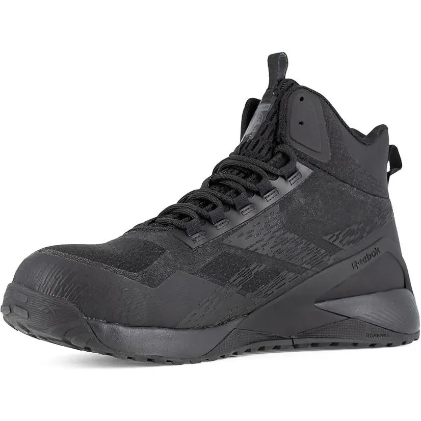 Reebok Work Nano X1 Adventure Work Mid Composite Toe Men`s Oxford - Black