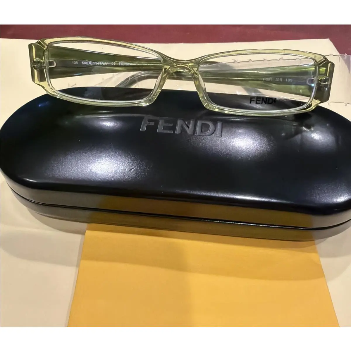 Fendi Eyeglasses Frames F891 Lime Green Full Set Case Ready For Prescription