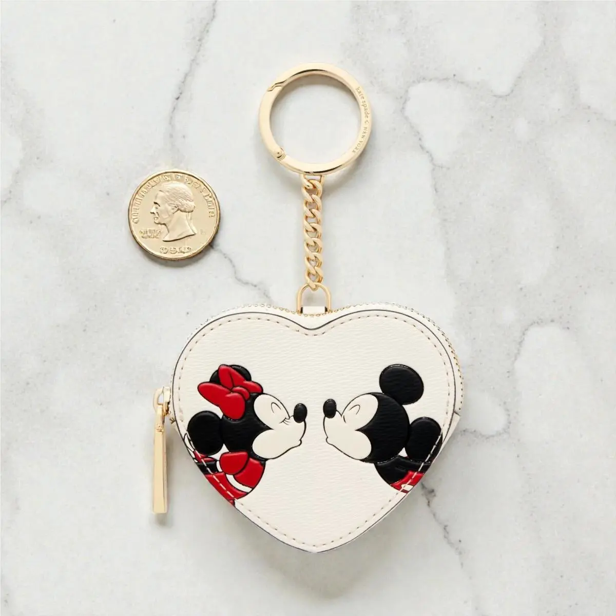 Disney X Kate Spade NY 3D Mickey Minnie Coin Purse White KG657