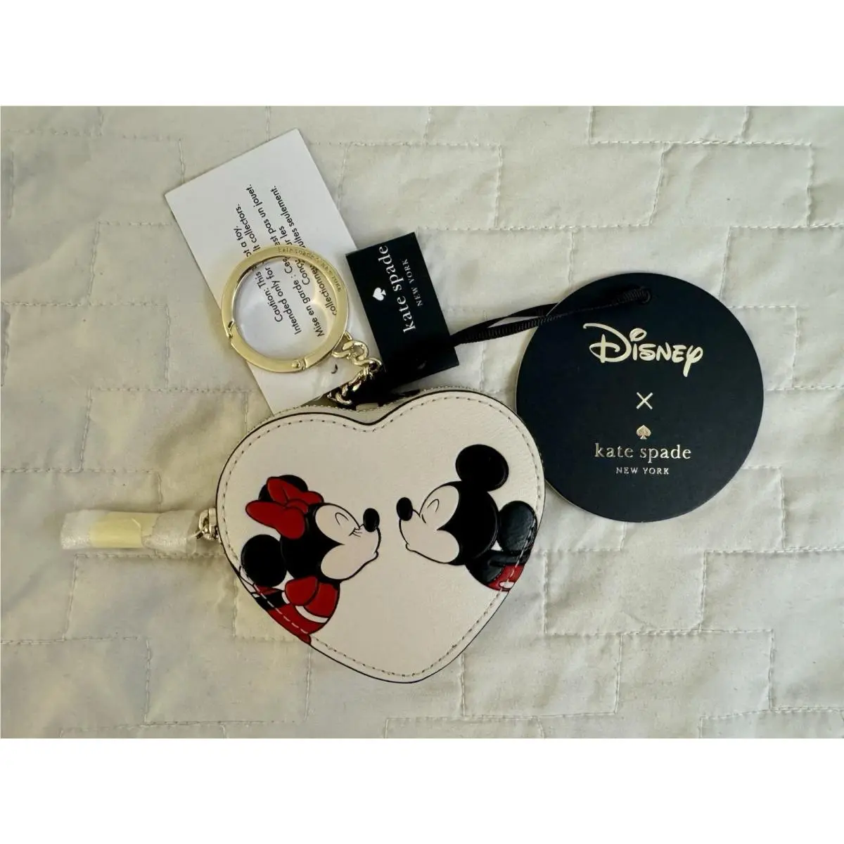 Disney X Kate Spade NY 3D Mickey Minnie Coin Purse White KG657