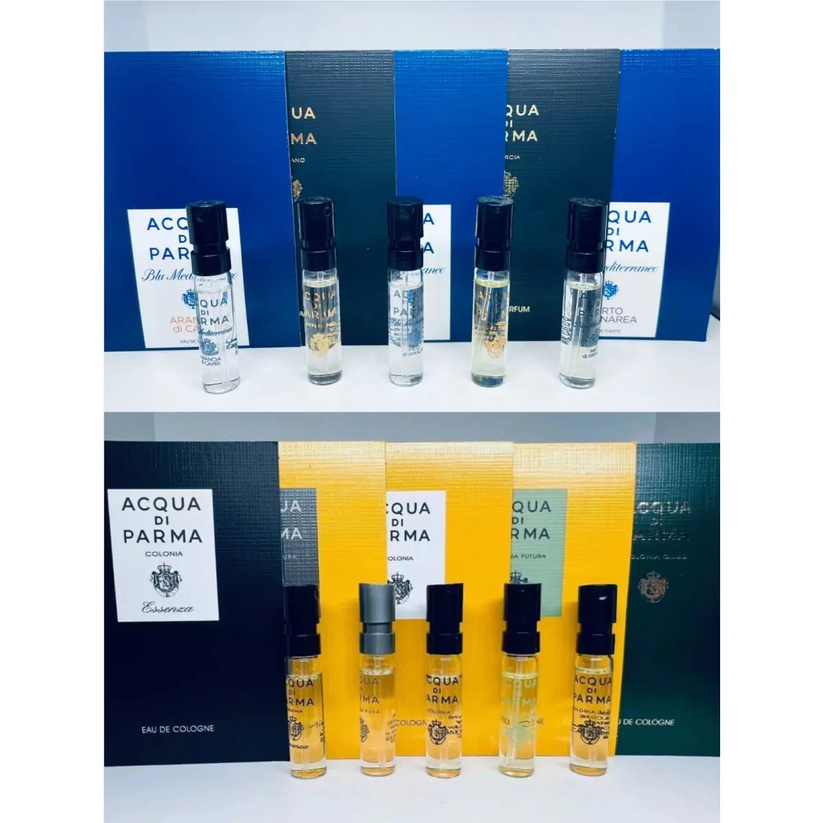 Acqua di Parma Men Perfume Collection Sample Spray Vials 10Pc Set
