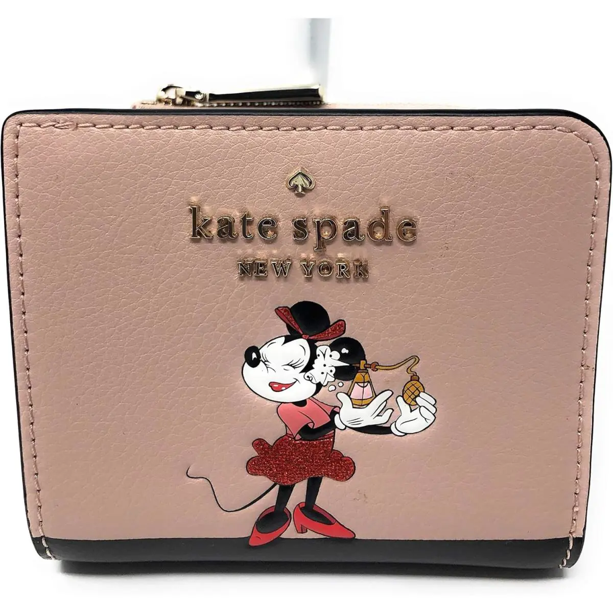 Kate Spade Disney Minnie L-zip Wallet Bifold - Pale Vellum Multi Small Wallet