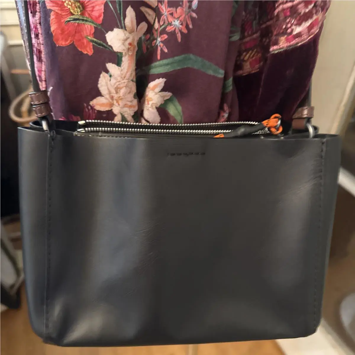 Rag Bone Passenger Crossbody Leather Bag Black Olive Night Brown