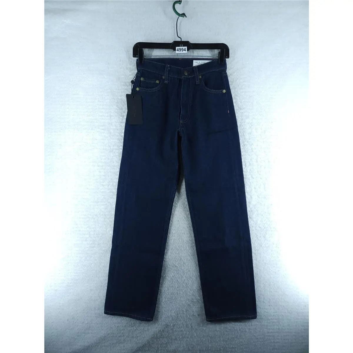 Rag Bone Harlow Mid Rise Ankle Straight Jeans - Dark Rinse Size 24