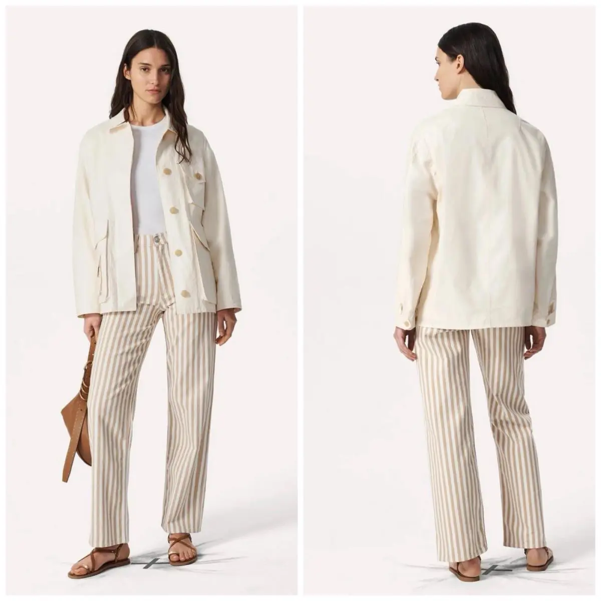 Rag Bone Aston Coated Jacket In Tan Size: Large