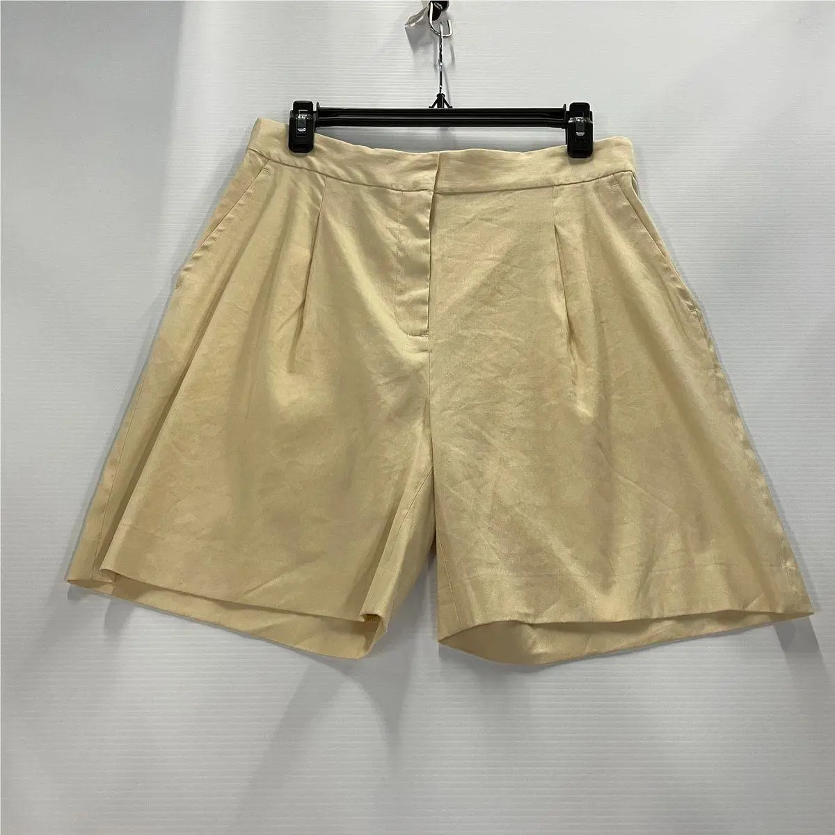 Rag Bone Leona Linen-blend Shorts Women`s Size 4 Light Tan