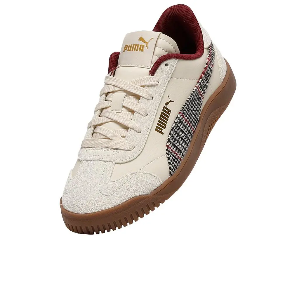 Puma shoes - PUMA Club 5V5 Plaid Lace Up  Youth - 40571201 - White 4