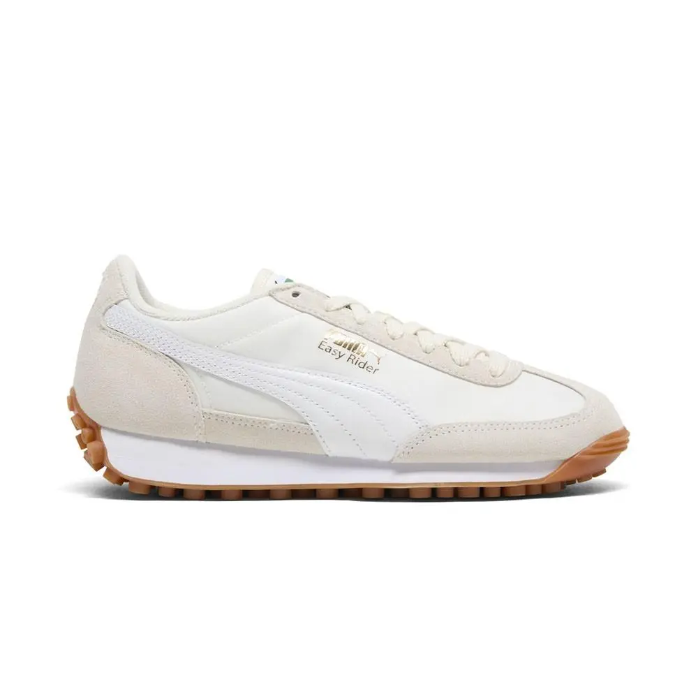 Puma Easy Rider Vintage Lace Up Womens White Sneakers Casual Shoes 40077318 - White