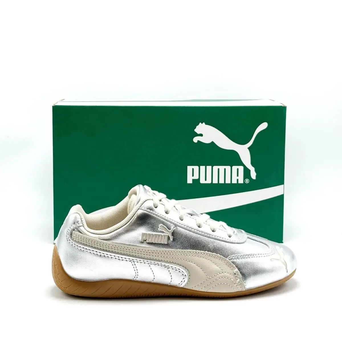 Women Puma Speedcat Silver Alpine Snow / Gum 406881 02