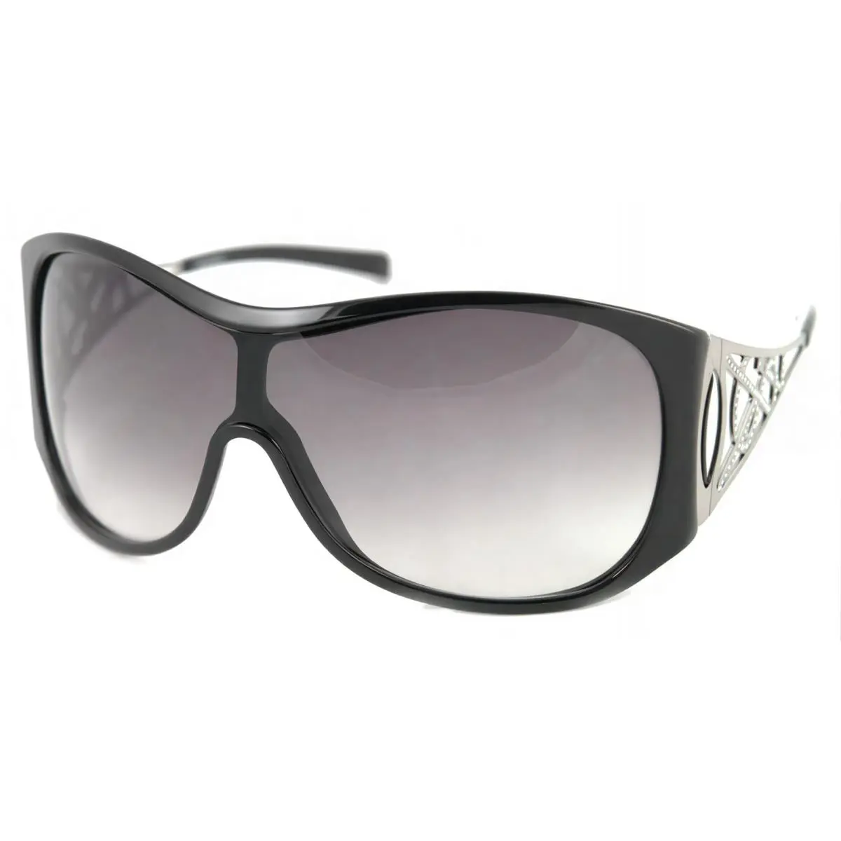 Saint Laurent Ysl 6107/S 28400 Sunglasses Black Strass / Grey Gradient Lens - Frame: Black Strass, Lens: Grey