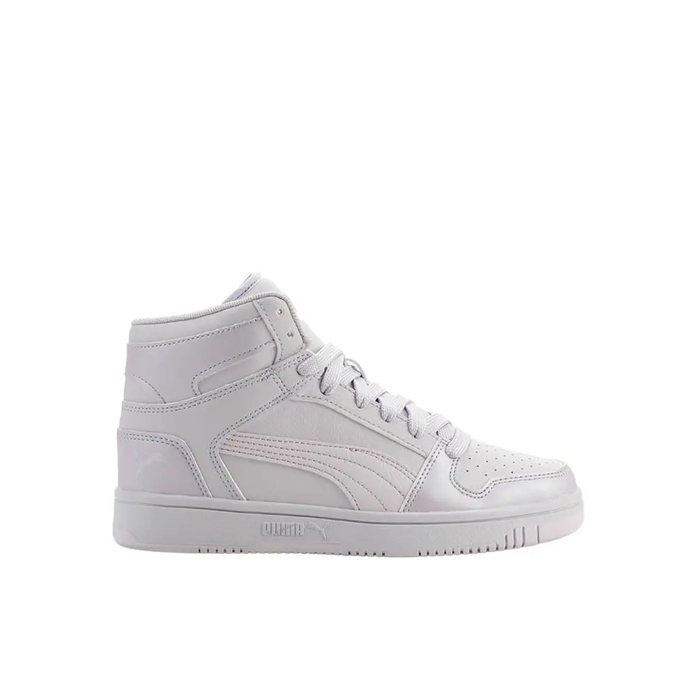 Puma Rebound Layup Pearl High Top Youth Girls Purple Sneakers Casual Shoes 4052 - Purple