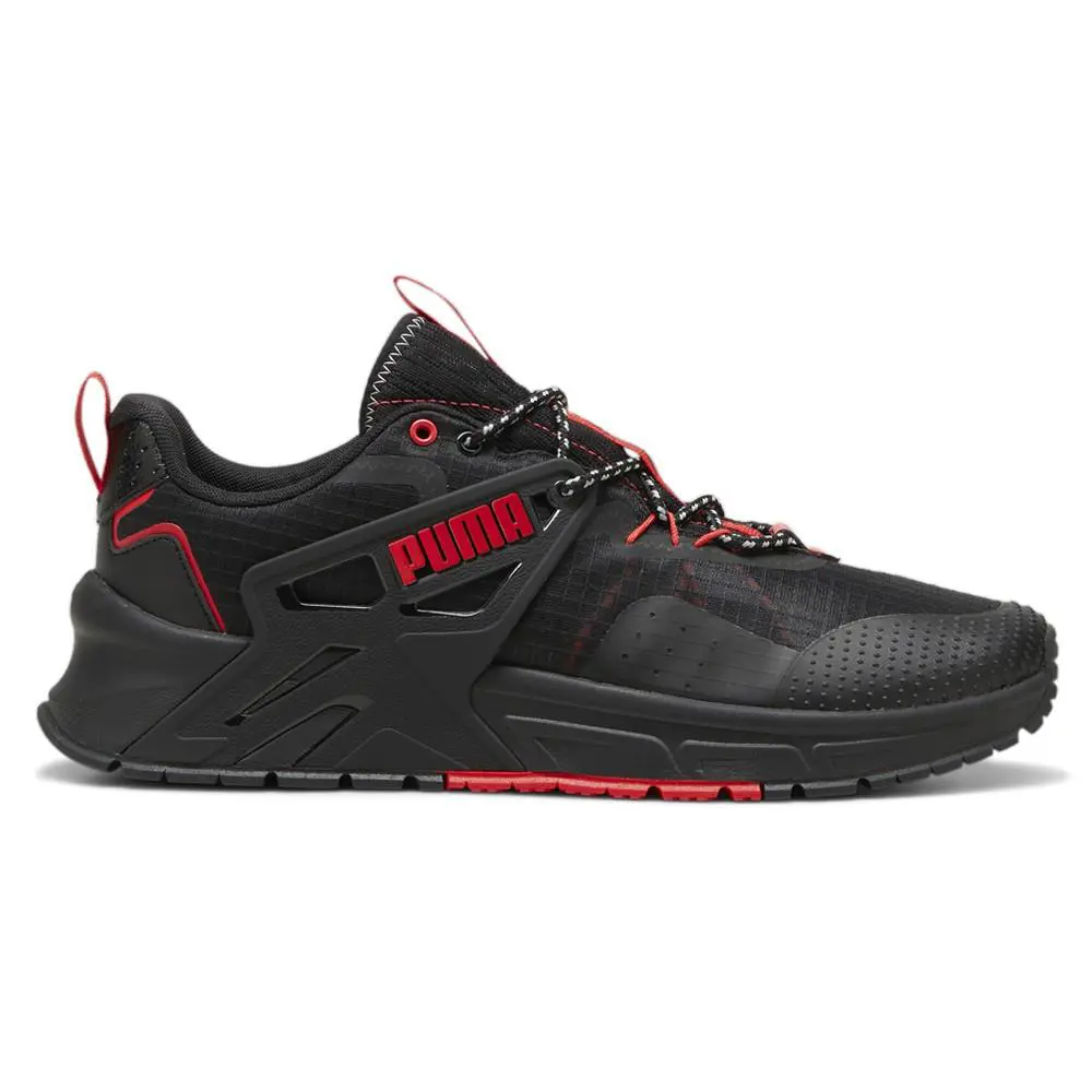 Puma Pacer Plus Trail Lace Up Mens Black Sneakers Casual Shoes 39766902 - Black