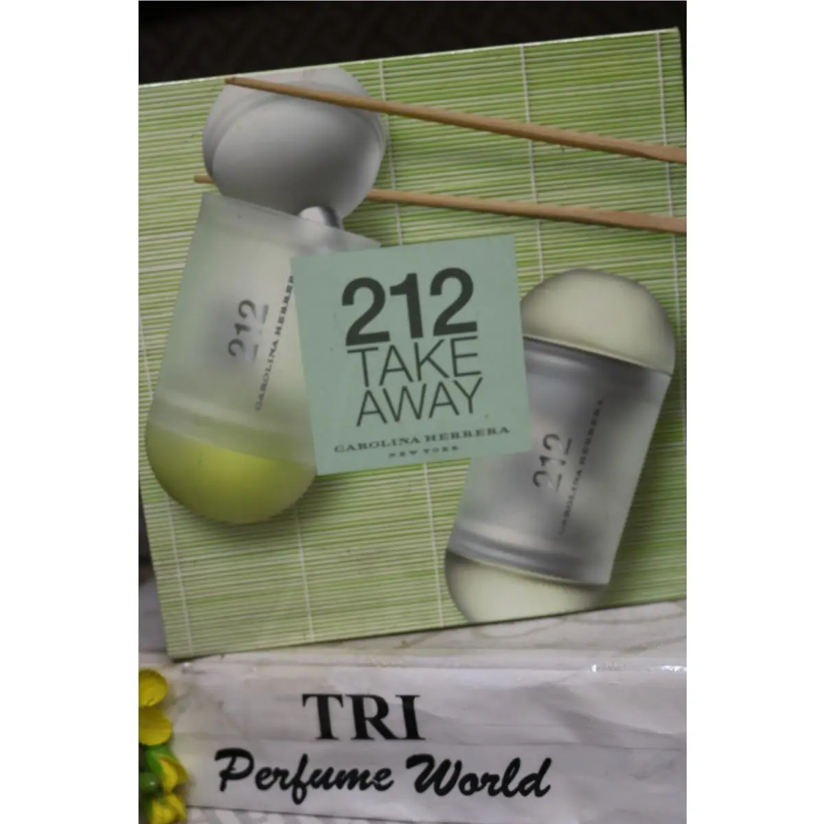 212 Take Away Carolina Herrera Edt Spray 2 oz + Body Lotion 2.5 +shower Gel 2.5
