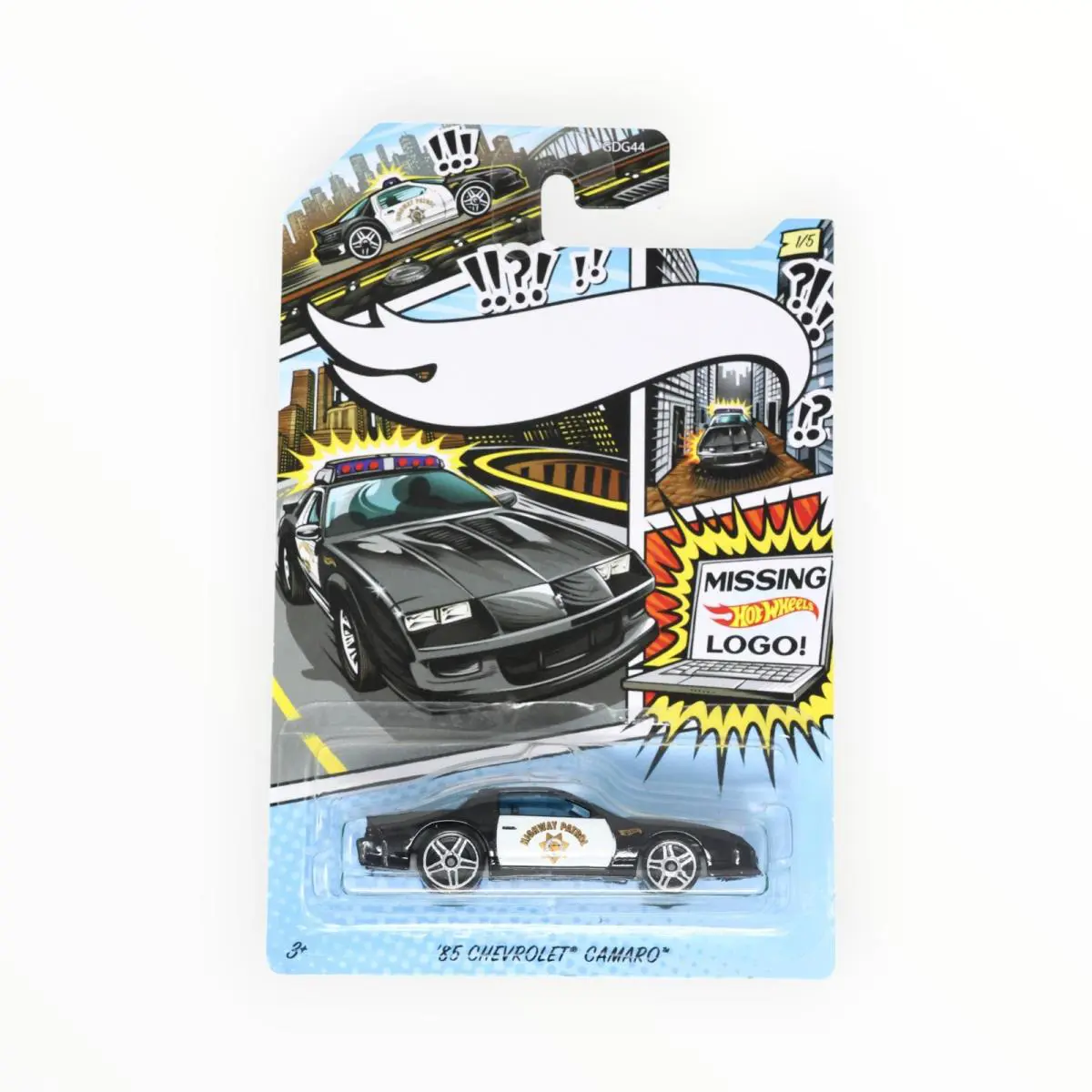 Hot Wheels `85 Chevrolet Camaro 1/5 - Black U.s.a. Highway Patrol - HW Police B - Black