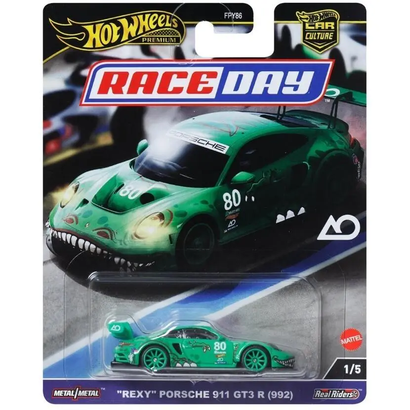 Hot Wheels Premium Car Culture Race Day Rexy Porsche 911 GT3 R 1:64 HRV72 - Green