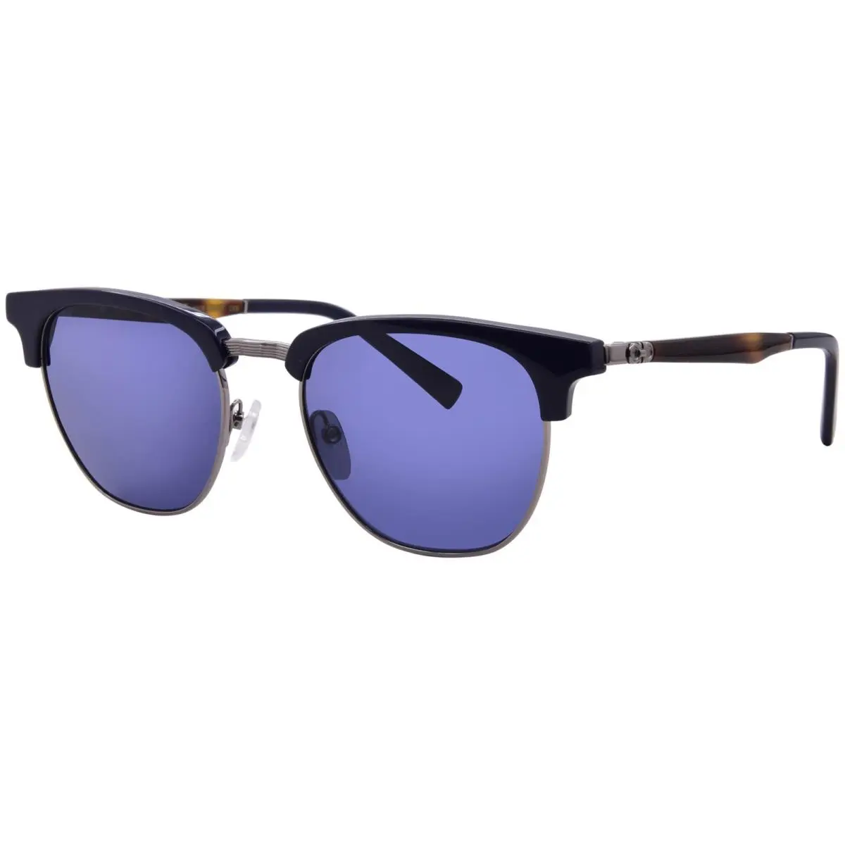 Salvatore Ferragamo SF307S 414 Sunglasses Men`s Blue Navy/blue Round Shape 53mm