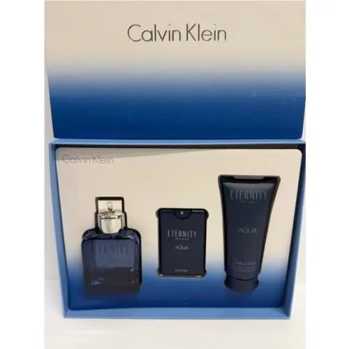 Calvin Klein CK Aqua Cologne For Men Gift Set 3 Counts