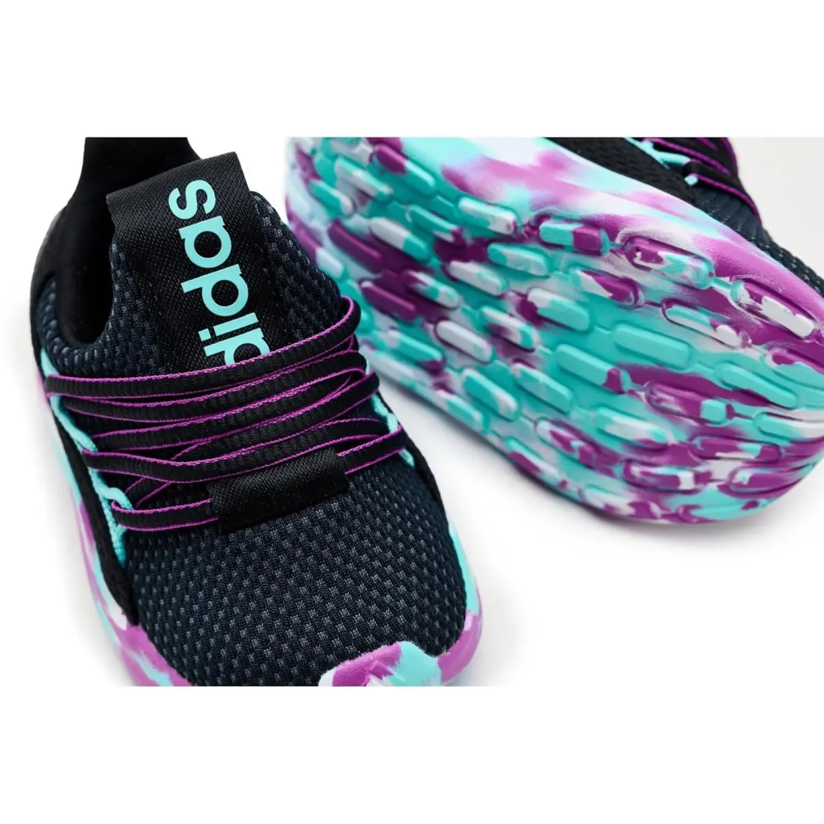 Adidas shoes - Black/Purple Burst/Flash Aqua 4