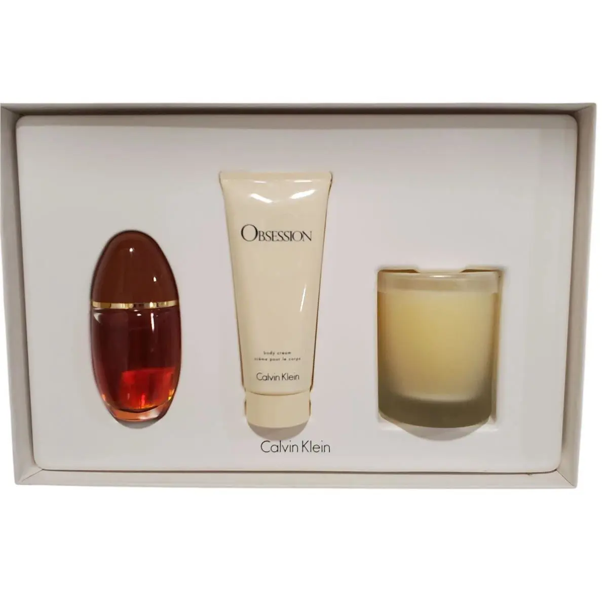 Vintage Obsession Calvin Klein Set Perfume Body Cream Candle Unilever