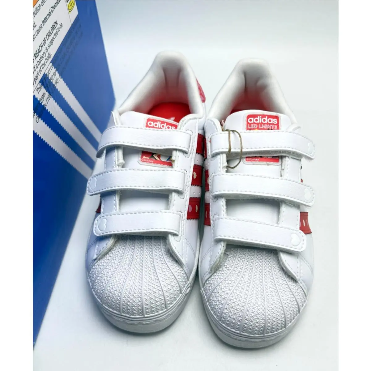 Adidas shoes - ADIDAS Superstar LED Lights CF C Disney - Core Black/Bright Red/Cloud White 7